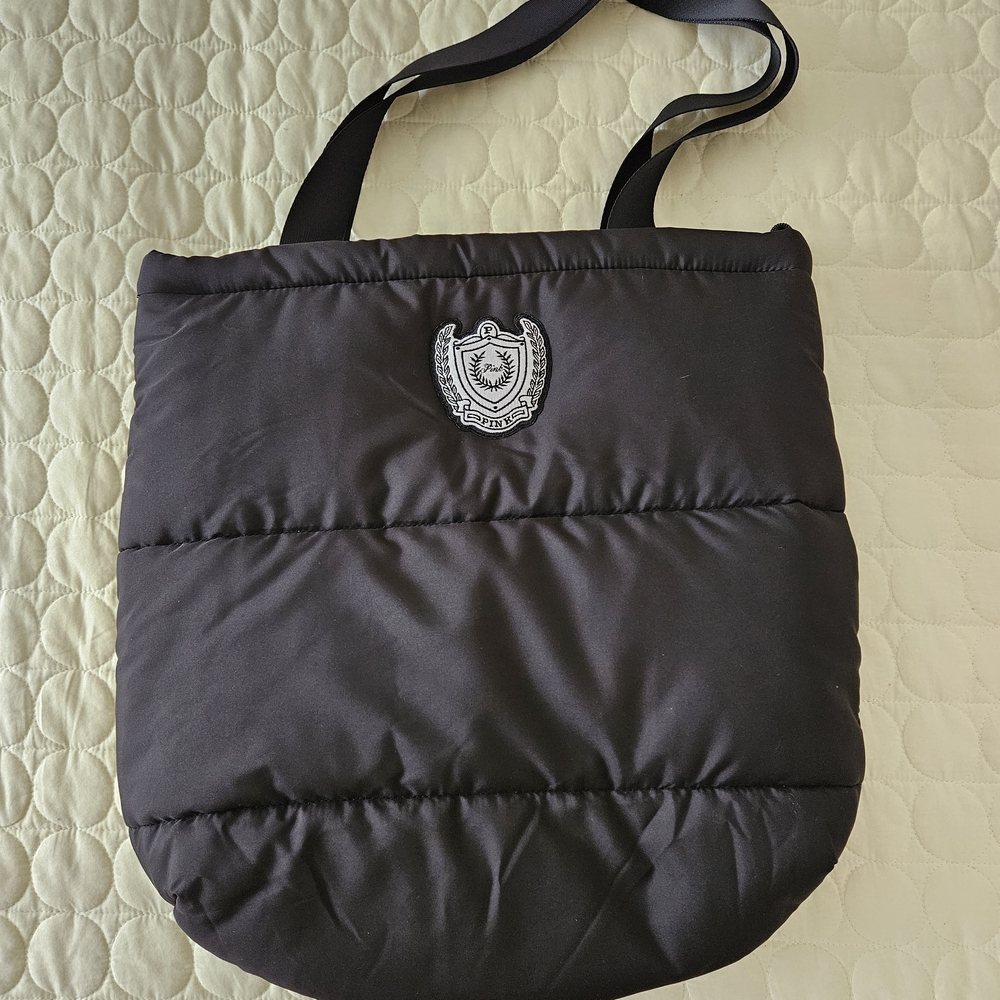Black Quilted Tote Bag